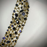 "Blue Opera" Flexible wide cuff Bracelet by Kupfer Design