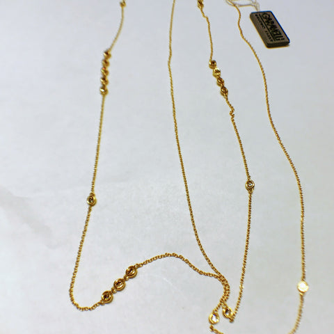 Yellow Gold Diamond Necklace XL by Garavelli